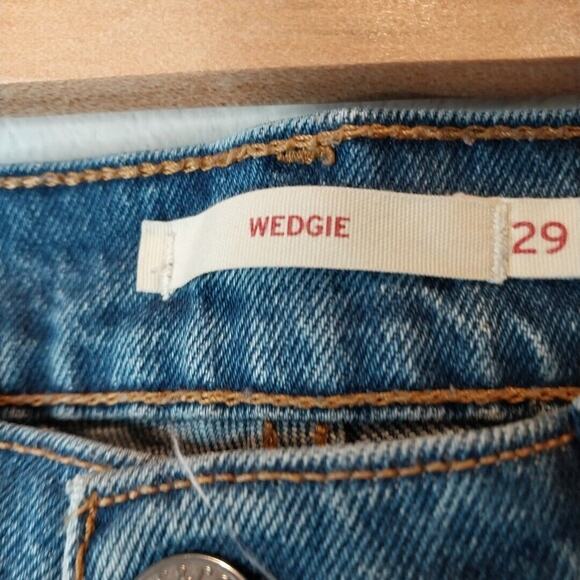Levi's Jeans Wedgie Big E‎ Buttonfly Women's Blue Denim Pants Size 29 - Picture 5 of 9